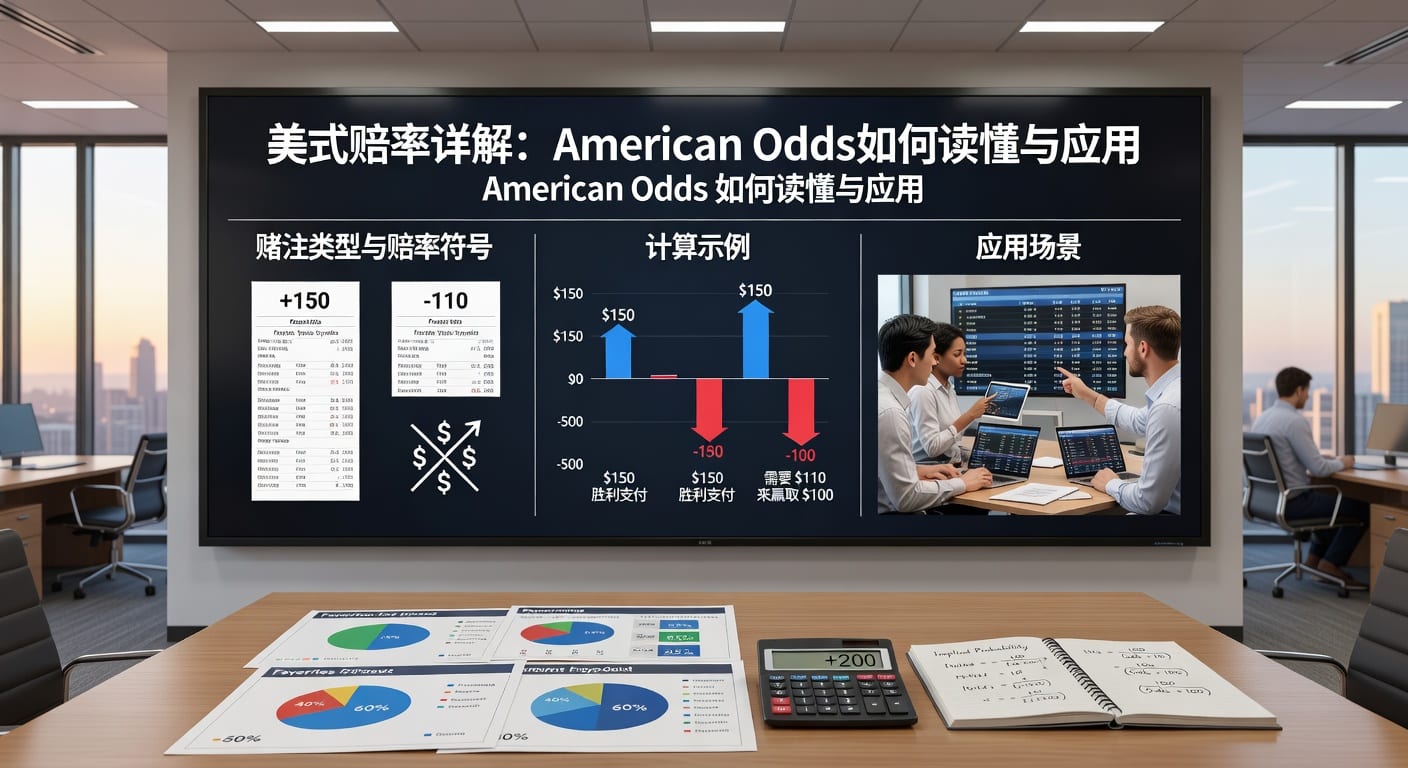 美式赔率 american odds：换算、胜率与下注思路